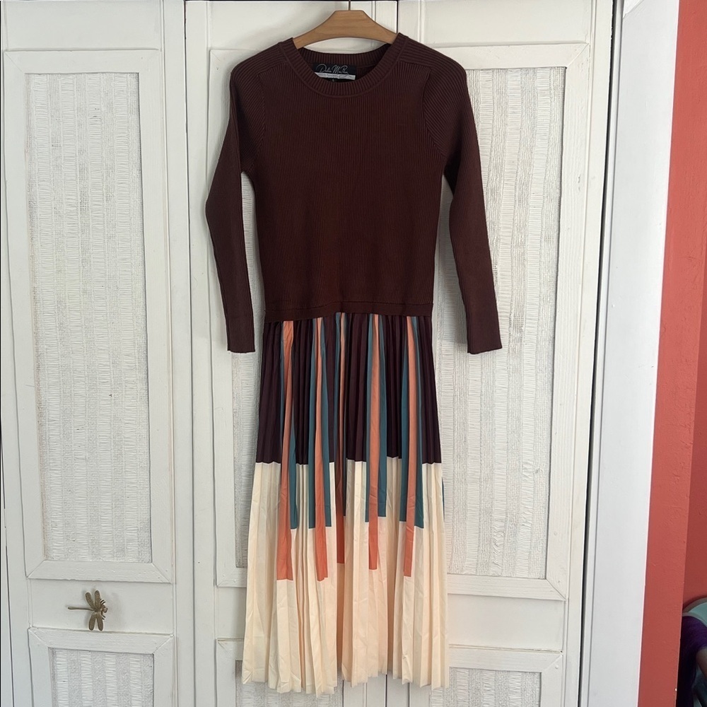 Dalia MacPhee Black Knit Dress delta size L